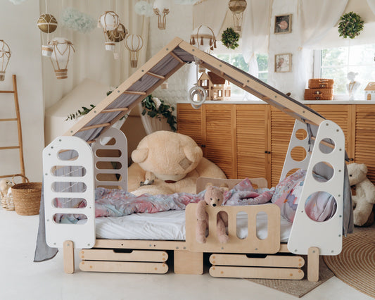 Montessori House Bed “Luna” – Handmade Plywood Frame – TatkoPlay