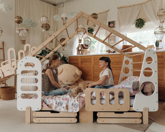Montessori House Bed “Luna” – Handmade Plywood Frame – TatkoPlay