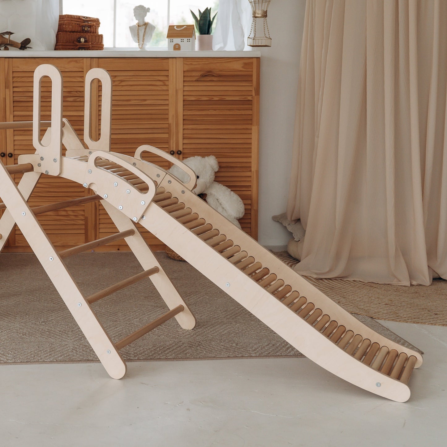 Rolling Slide, Indoor Playground Montessori Baby Gift for Toddler