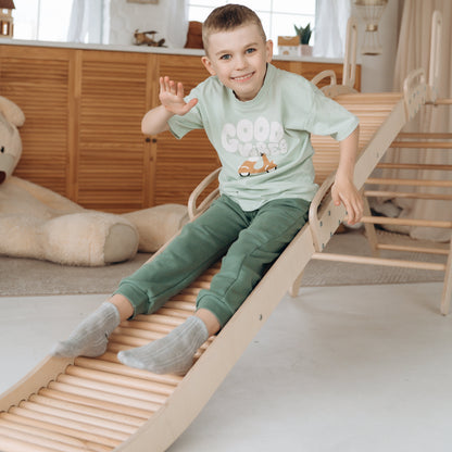 Rolling Slide, Indoor Playground Montessori Baby Gift for Toddler