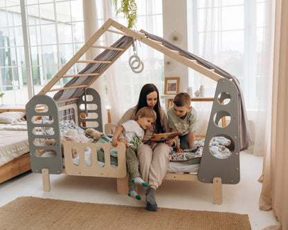Montessori House Bed “Luna” – Handmade Plywood Frame – TatkoPlay