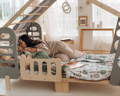 Montessori House Bed “Luna” – Handmade Plywood Frame – TatkoPlay