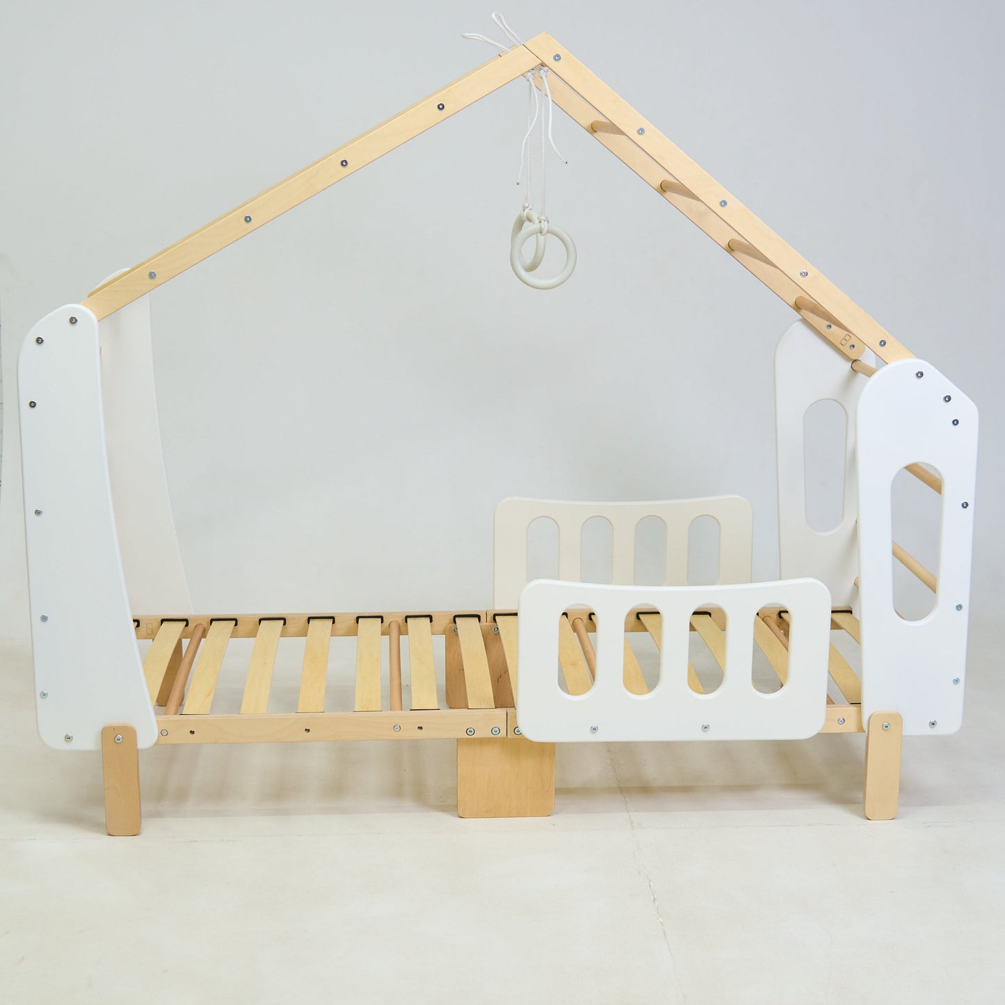 Laconic Montessori House Bed with Monkey Bars & Gym Rings