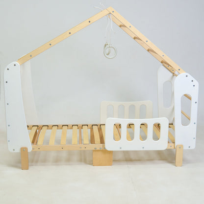 Laconic Montessori House Bed with Monkey Bars & Gym Rings