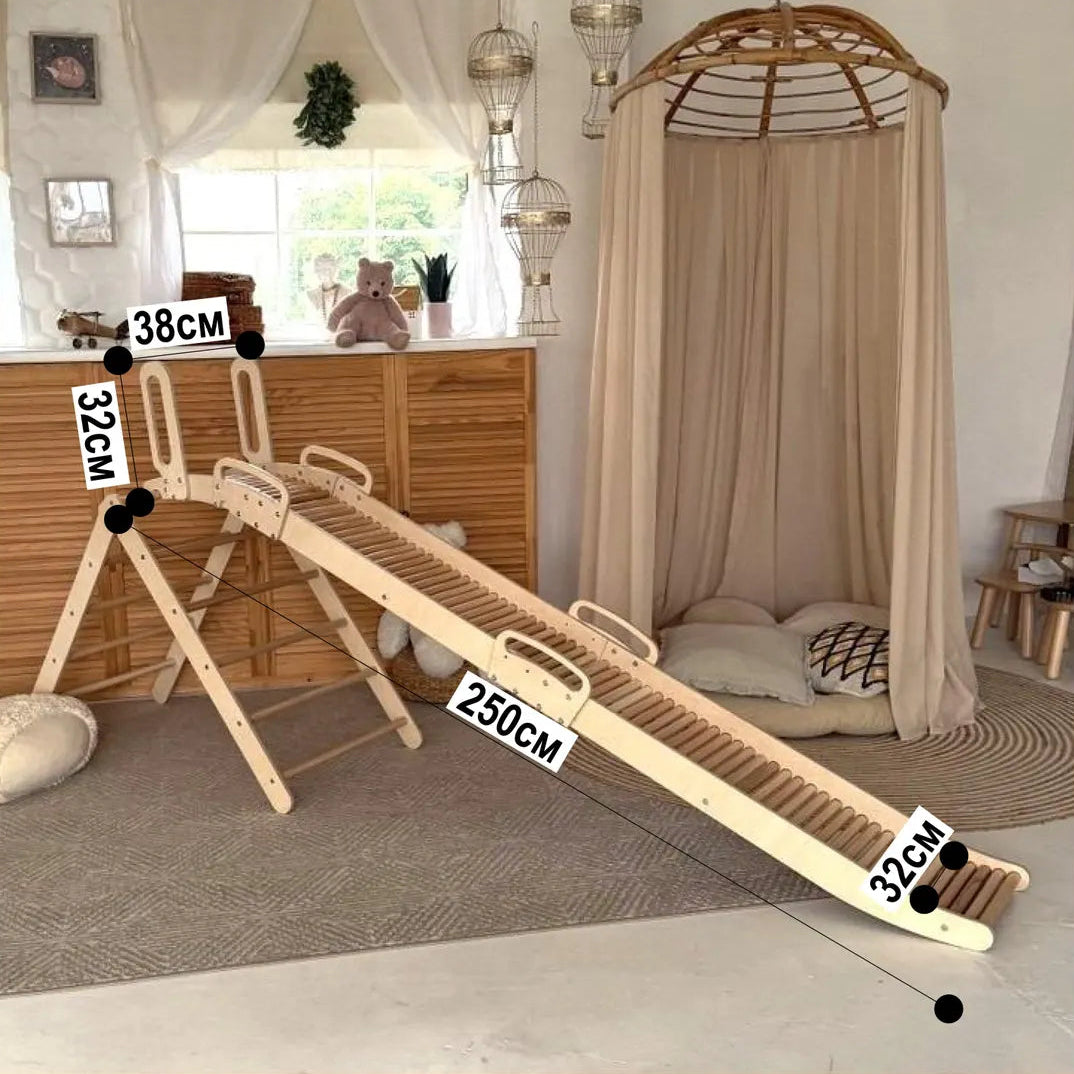 Rolling Slide, Indoor Playground Montessori Baby Gift for Toddler