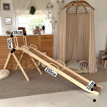 Rolling Slide, Indoor Playground Montessori Baby Gift for Toddler