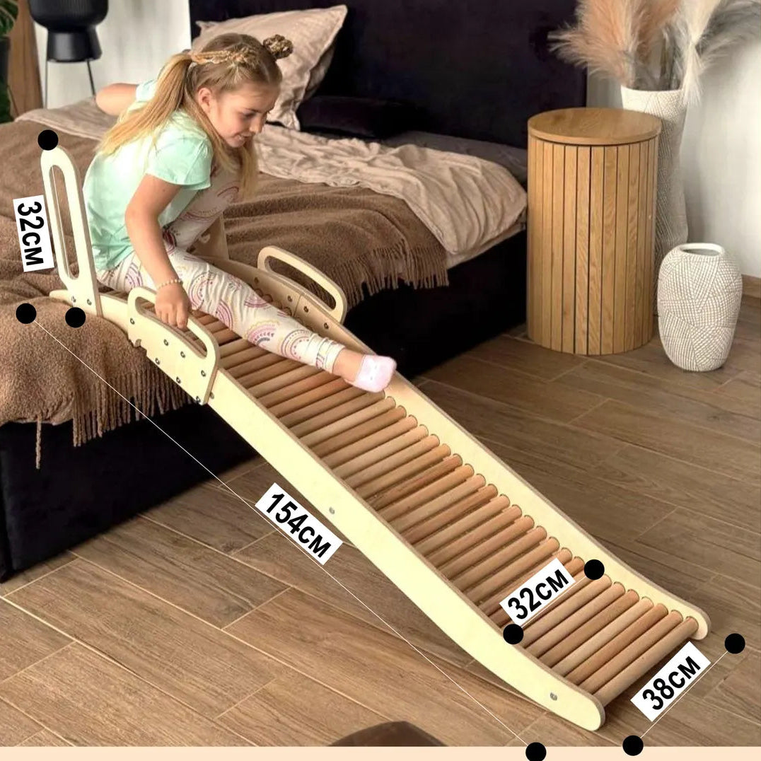 Rolling Slide, Indoor Playground Montessori Baby Gift for Toddler