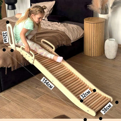 Rolling Slide, Indoor Playground Montessori Baby Gift for Toddler
